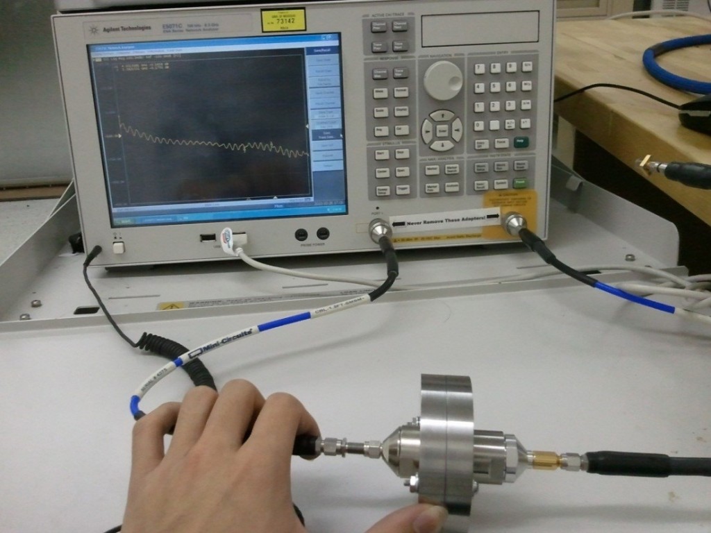 Face-to-face adapter line calibration test setup