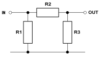 Schematic of Pi Attenuator