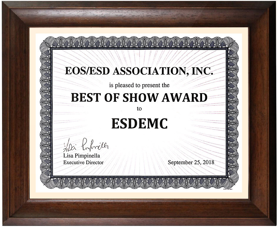 ESDEMC参加了2018年EOS / ESD研讨会 并获得最佳展商荣誉
